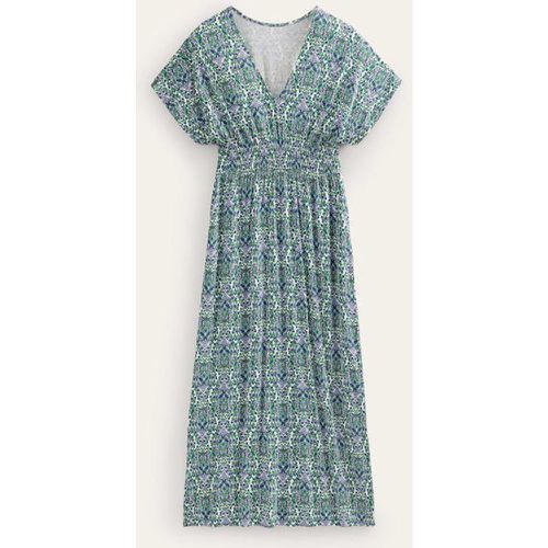 Robe longue en jersey avec taille smockée - Boden - Modalova