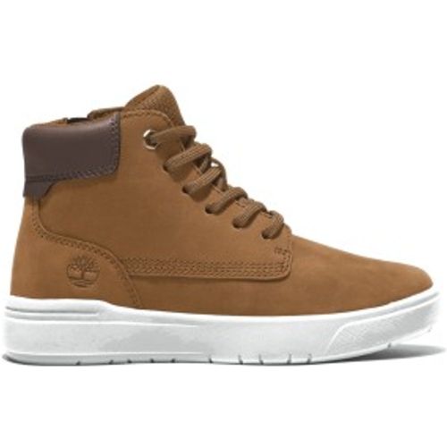 Pour garçon. TB0A2M1W2311 Baskets basses en cuir Seneca Bay (33), Plat, Lacets, Fermeture éclair, Casuel, mode enfantine - Timberland - Modalova