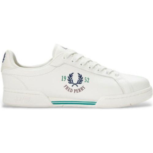 B9312-129 Baskets en cuir B722 blanc (44), Plat, Lacets, Casuel - Fred Perry - Modalova