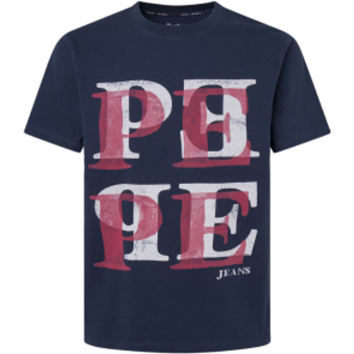 PM509634 T-shirt Sohan (XS), Casuel, Manche courte, Le coton biologique, Durable, Marine - Pepe Jeans - Modalova