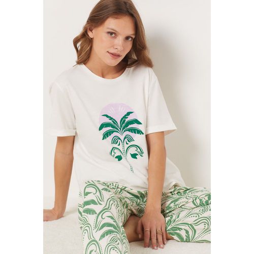 T-shirt en coton imprimé palmier - Velu - XS - - Etam - Modalova
