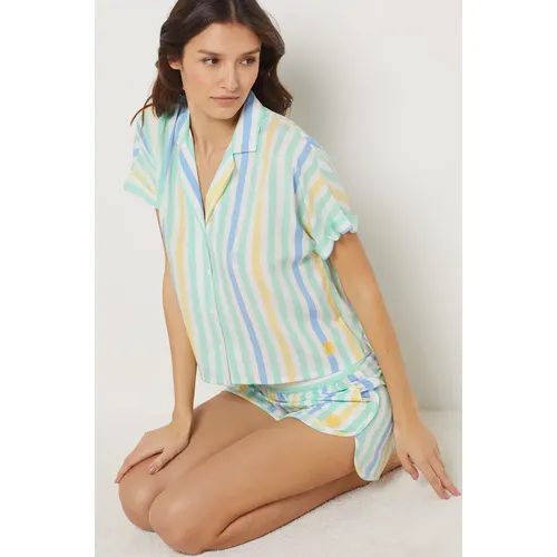 Chemise de pyjama manches courtes à rayures - Giovanna - S - - Etam - Modalova