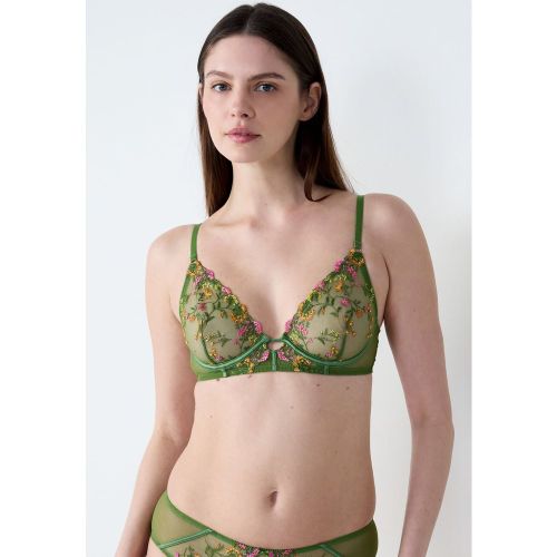 Soutien-gorge corbeille broderie fleurie - Gourmandise - 95C - Etam - Modalova