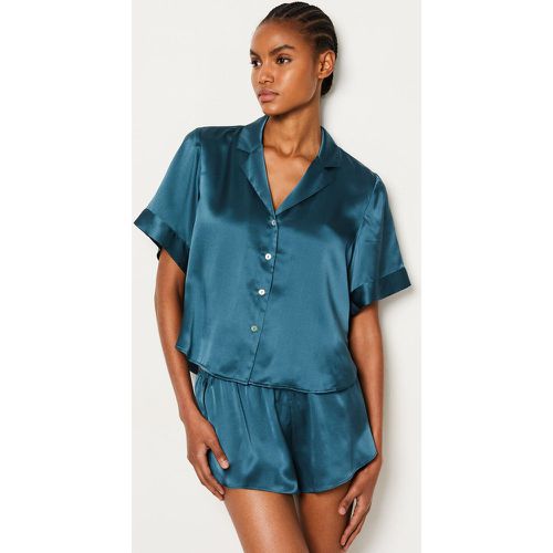 Chemise manches courtes de pyjama en soie - Pearly - XS - Etam - Modalova