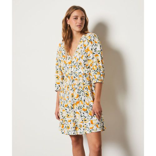 Robe courte manches 3/4 imprimé citrons - Bella - XS - Etam - Modalova