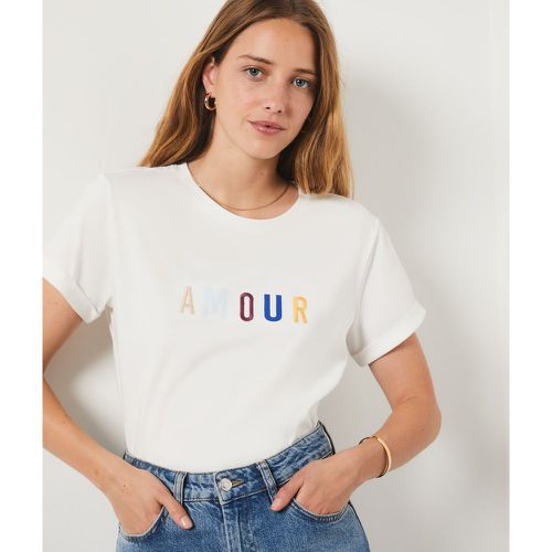 T-shirt imprimé 'amour' en coton - Faustin - XS - Etam - Modalova