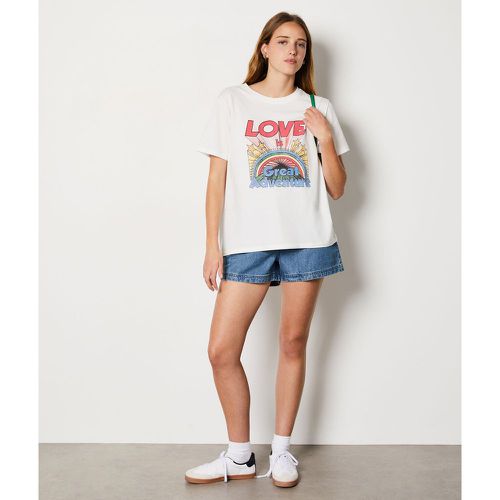 T-shirt imprimé 'love is great adventure' en coton - Felinou - XS - Etam - Modalova