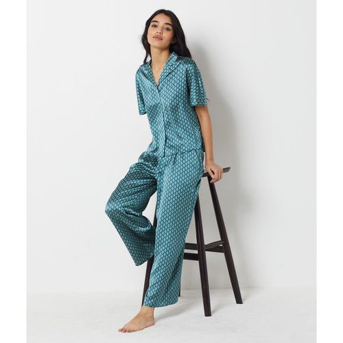 Pantalon de pyjama imprimé coupe large satiné - Vinia - XS - Etam - Modalova