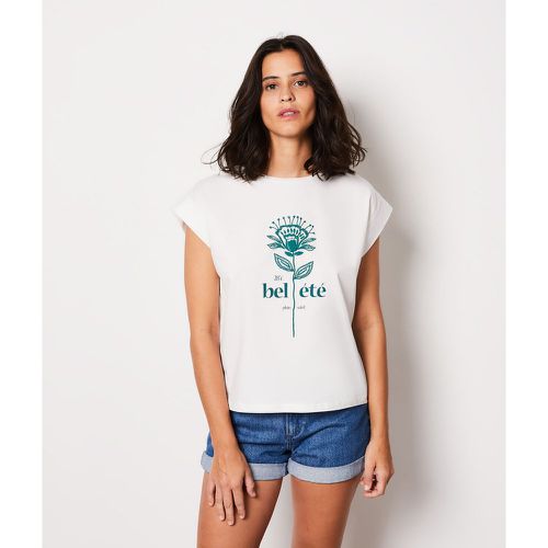 T-shirt manches courtes 'bel été' en coton - Flora - XS - Etam - Modalova