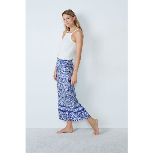 Pantalon de pyjama satiné imprimé - Mailan - XS - Etam - Modalova