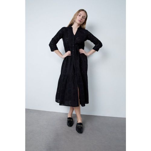 Robe longue broderie manches 3/4 - Carlana Brod - XS - Etam - Modalova