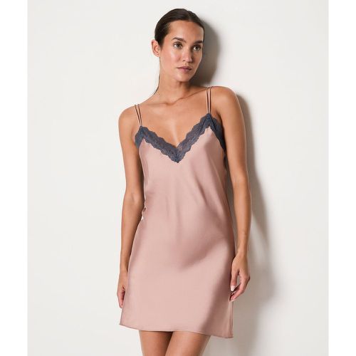 Nuisette satinée décolleté dentelle - Mely - XS - Etam - Modalova