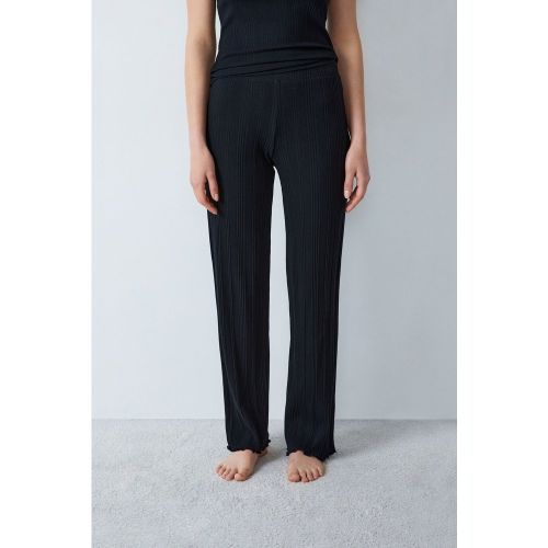 Pantalon de pyjama en maille côtelée richelieu  - Coly - S - Etam - Modalova