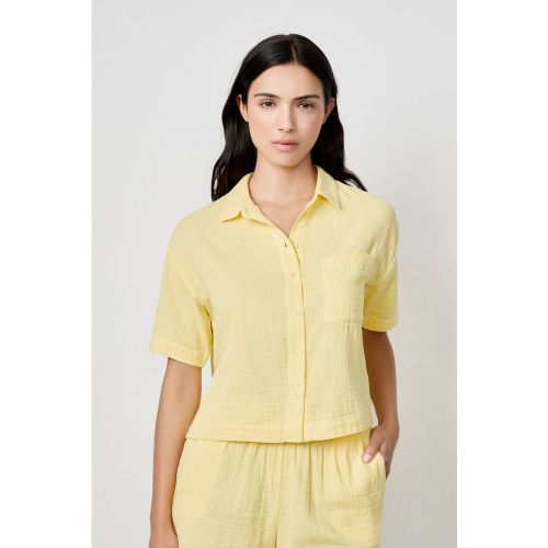 Chemisier manches courtes en gaze de coton - Connya - XS - Etam - Modalova