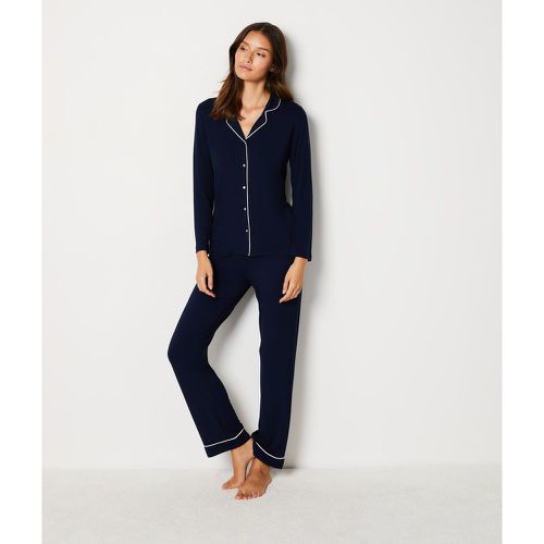 Pantalon de pyjama droit en modal - Molly Piping - XS - Etam - Modalova