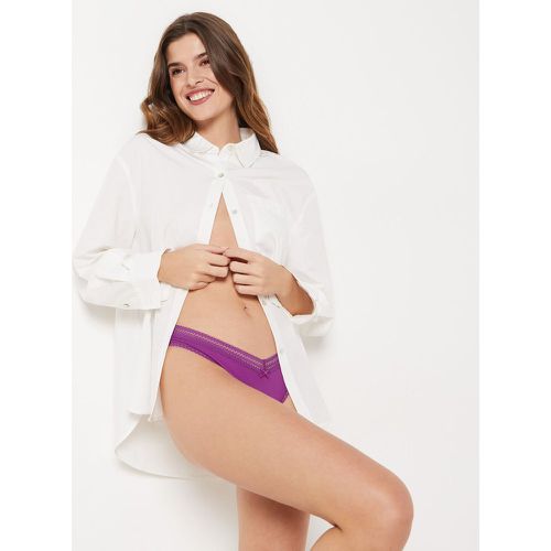 Tanga v-shape détails dentelle - Power - L - Etam - Modalova