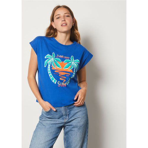 T-shirt manches courtes imprimé 'dancing with the sun' en coton - Palmiro - L - Etam - Modalova