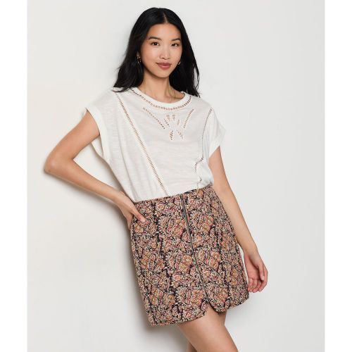 T-shirt manches courtes ajouré en coton - Filippa - S - Etam - Modalova