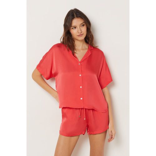 Chemise de pyjama satinée manches courtes - Hazel - XS - - Etam - Modalova