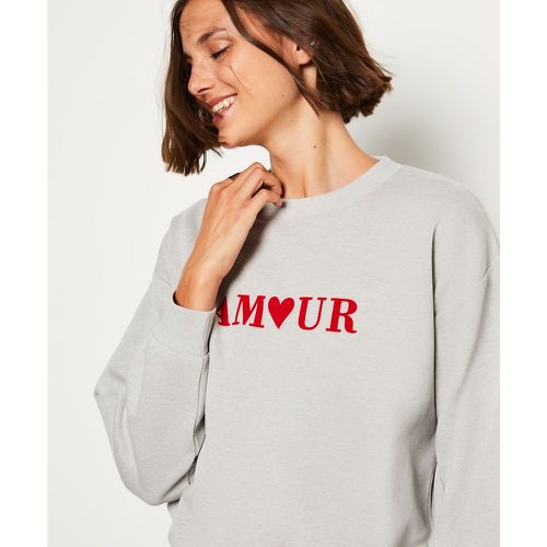 Sweat imprimé 'amour' - Famour - XS - Etam - Modalova