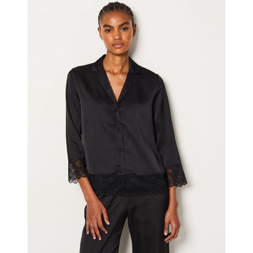 Chemise de pyjama satinée détails dentelle - Rencontre - XS - Etam - Modalova