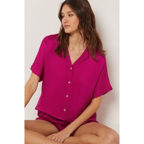 Chemise de pyjama satinée manches courtes - Hazel - XS - - Etam - Modalova