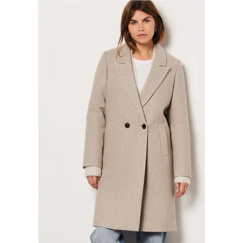 Manteau long boutonné avec laine - Victoire - 34 - Etam - Modalova