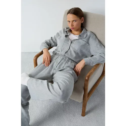 Pantalon de pyjama droit en lin - Isame - S - Etam - Modalova
