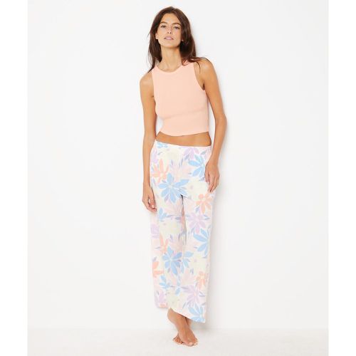 Pantalon de pyjama fleuri coupe large 7/8ème - Sienna - XS - Etam - Modalova