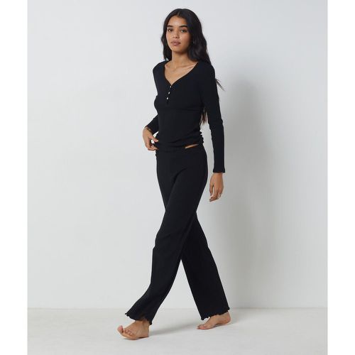 Pantalon de pyjama en maille côtelée richelieu  - Coly - XS - Etam - Modalova