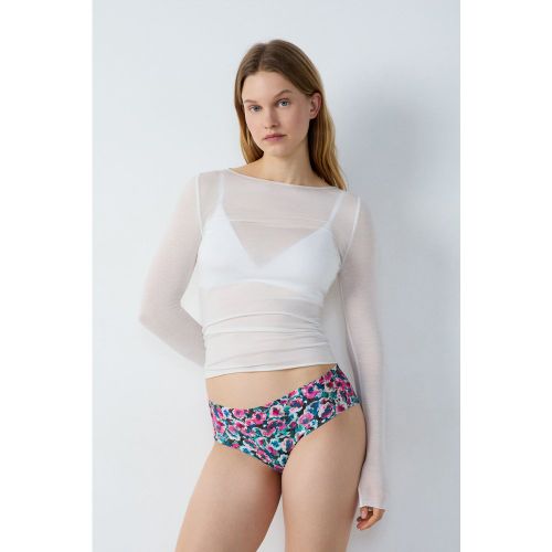 Hipster en microfibre sans coutures imprimé - Confort Print2 - XS - Etam - Modalova