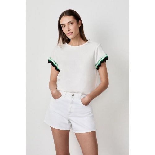T-shirt manches courtes détails brodés - Gladis - XS - Etam - Modalova