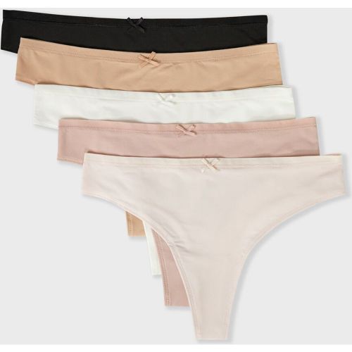 Lot de 5 tangas en microfibre - Jack Micro - XS - Etam - Modalova