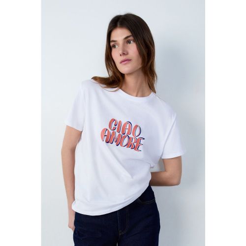 T-shirt imprimé 'ciao amore' en coton - Gradient - XS - Etam - Modalova