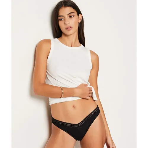 Tanga v-shape en microfibre et dentelle - Power - XS - Etam - Modalova