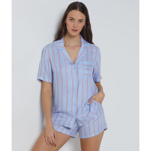 Chemise de pyjama manches courtes rayée - Soffia - L - - Etam - Modalova