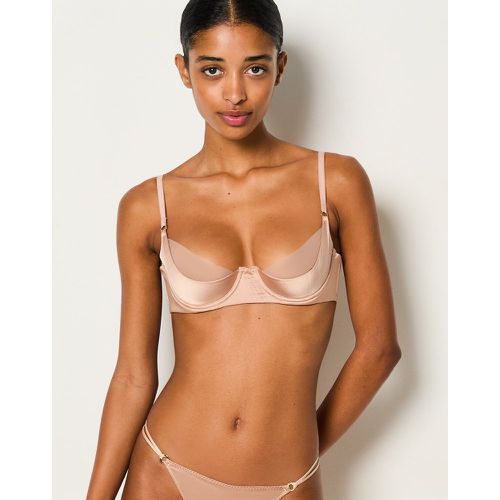 Soutien-gorge à coques fines en tulle et soie - Midnight - 85B - Etam - Modalova