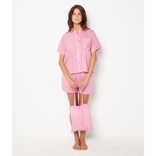 Pyjama 2 pièces à rayures et totebag - Deena - XS - - Etam - Modalova