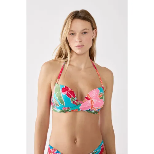 Push-up haut de maillot à motifs - Hibiscus - 85A - Etam - Modalova