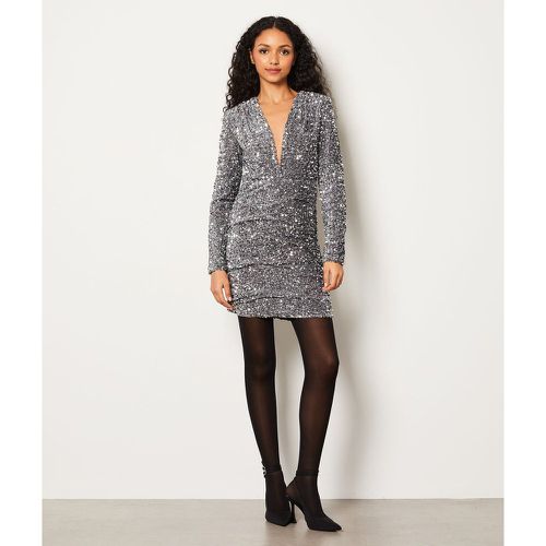 Robe courte col v à sequins - Naya - XS - Etam - Modalova