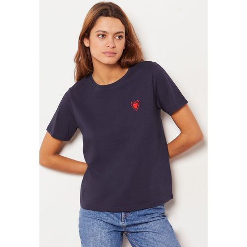 T-shirt imprimé double cœur en coton - Toddo - XS - - Etam - Modalova
