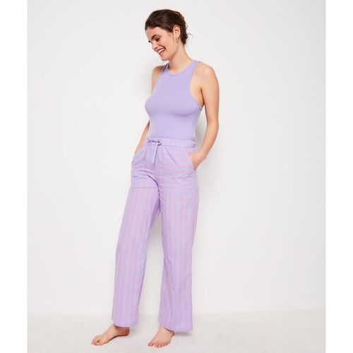 Pantalon de pyjama coupe droite côtelé - Bella - XS - - Etam - Modalova
