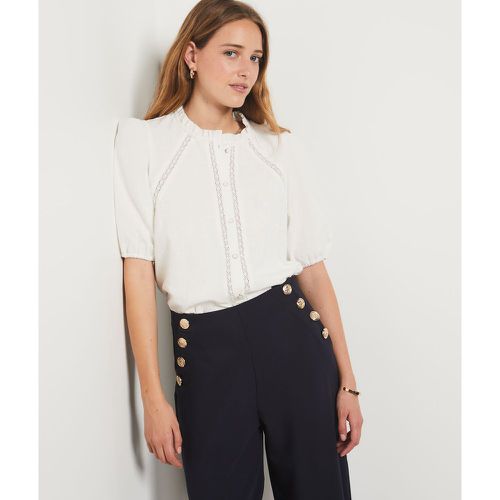 Chemise boutonnée brodée en coton - Jeny - XL - Etam - Modalova