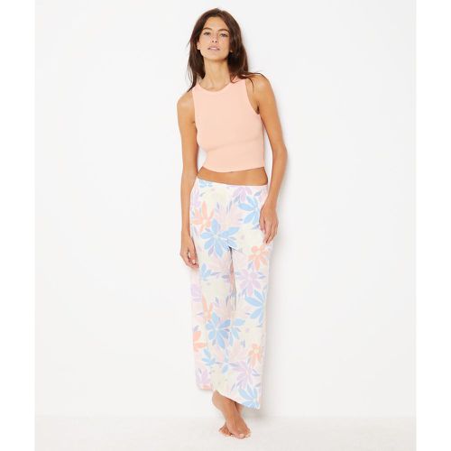 Pantalon de pyjama fleuri coupe large 7/8ème - Sienna - XS - Etam - Modalova