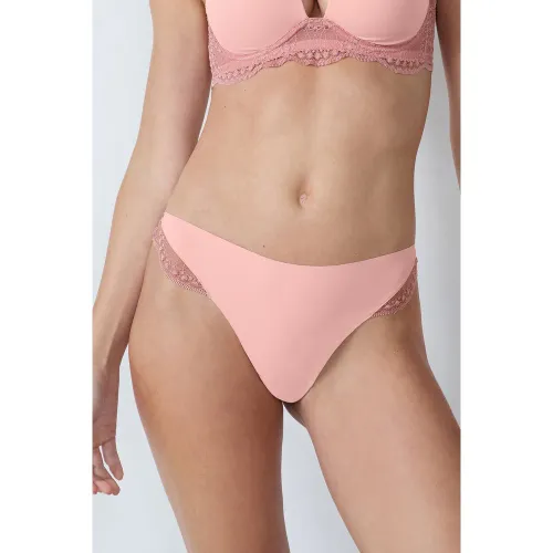 String en microfibre et dentelle - Pure Infini - XS - Etam - Modalova