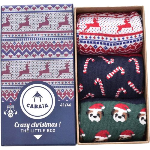 CAB392PYMY SOCK X3 CRAZY CHRISTMAS MEN - Cabaia - Modalova