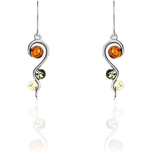 Boucles D'oreilles Pendantes Murriel Argent Ambre - Histoire d'Or - Modalova