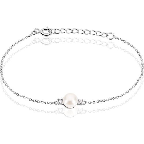 Bracelet Sari Argent Perle De Culture Et Oxyde De Zirconium - Histoire d'Or - Modalova