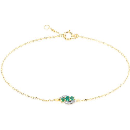 Bracelet Trinitie Or Emeraude Diamant - Histoire d'Or - Modalova