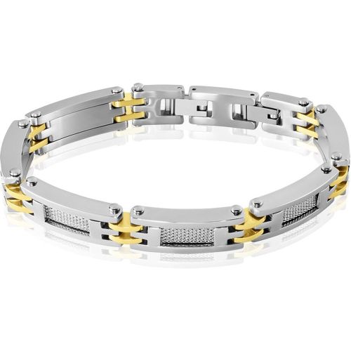 Bracelet Zephir Acier Dore / Blanc - Jourdan - Modalova